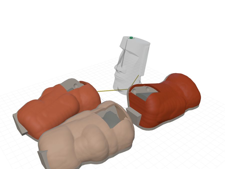 Offset shell mold
