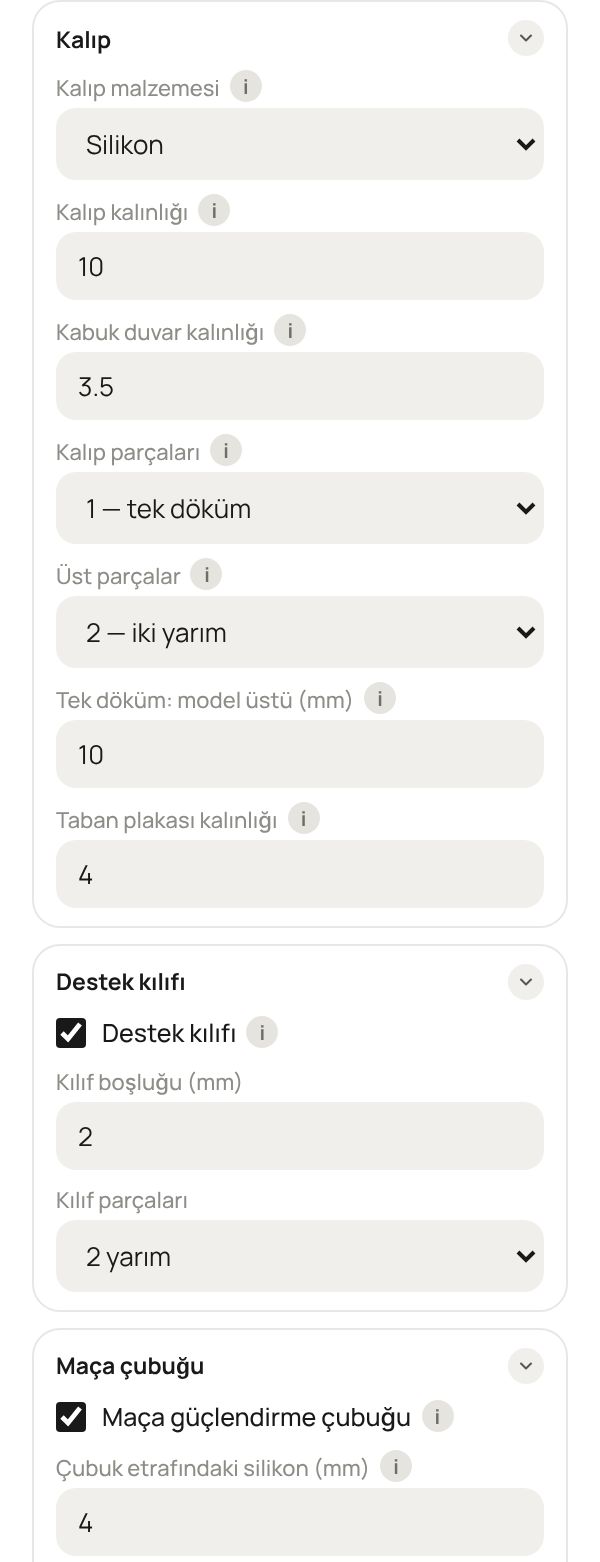 Kalıp ve duvarlar paneli